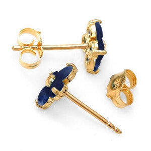 1.15 Carat 14K Solid Yellow Gold Last Person I Kiss Sapphire Earrings
