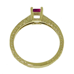 0.65 Carat 14K Solid Yellow Gold Superchic Pink Topaz Diamond Ring