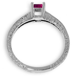 0.65 Carat 14K Solid White Gold Nothing As Important Pink Topaz Diamond