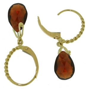 6 Carat 14K Solid Yellow Gold Aphrodite Garnet Earrings