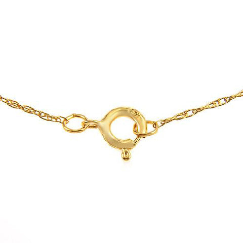 0.6 Carat 14K Solid Yellow Gold Necklace Opal Aquamarine