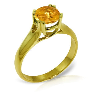 1.1 Carat 14K Solid Yellow Gold Love Claims Its Tune Citrine Ring