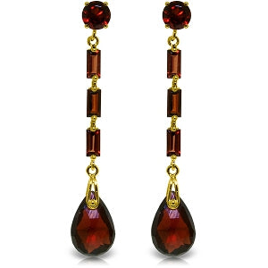 8.6 Carat 14K Solid Yellow Gold Boheme Garnet Earrings