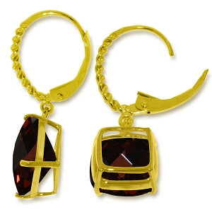 9 Carat 14K Solid Yellow Gold Dakota Garnet Earrings