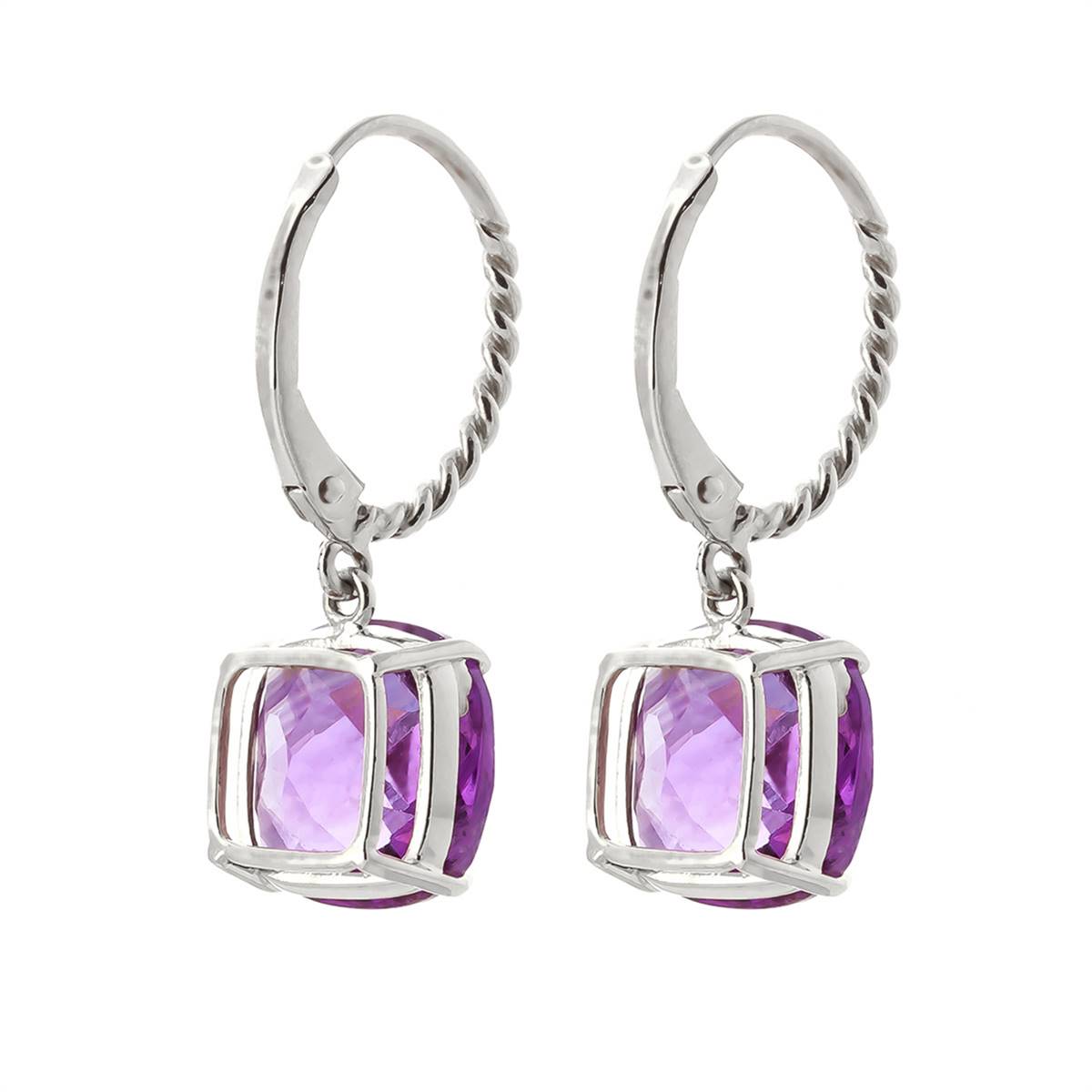 7.2 Carat 14K Solid White Gold Valentina Amethyst Earrings