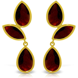 13 Carat 14K Solid Yellow Gold Alexandra Garnet Earrings