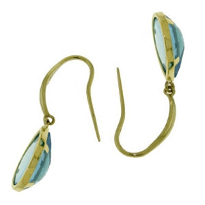 5 Carat 14K Solid Yellow Gold Unstoppable Blue Topaz Earrings