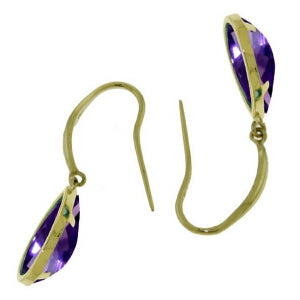 5 Carat 14K Solid Yellow Gold Unstoppable Amethyst Earrings