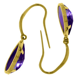 5 Carat 14K Solid Yellow Gold Unstoppable Amethyst Earrings