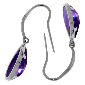 5 Carat 14K Solid White Gold Liasons Amethyst Earrings