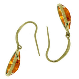 5 Carat 14K Solid Yellow Gold Unstoppable Citrine Earrings