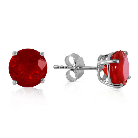 3.5 Carat 14K Solid White Gold Enthusiastic Best Ruby Earrings