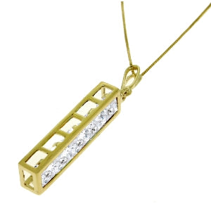 2.25 Carat 14K Solid Yellow Gold Rhapsody White Topaz Necklace