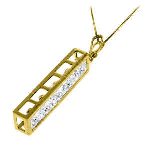2.25 Carat 14K Solid Yellow Gold Rhapsody White Topaz Necklace
