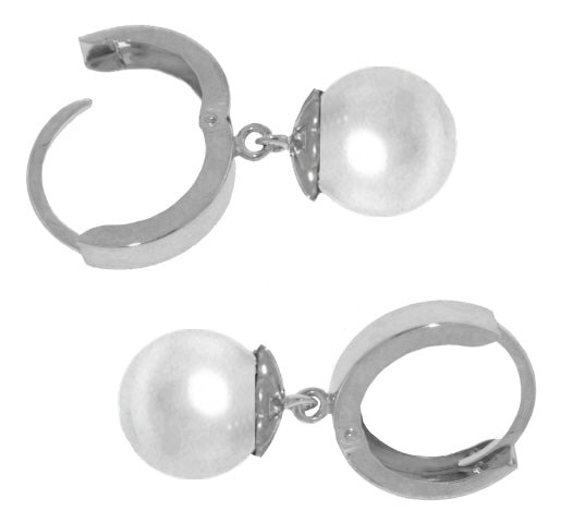 4 Carat Sterling Silver Preciousangel Pearl Earrings