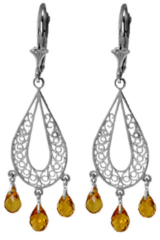 3.75 Carat Sterling Silver My Forte Citrine Earrings