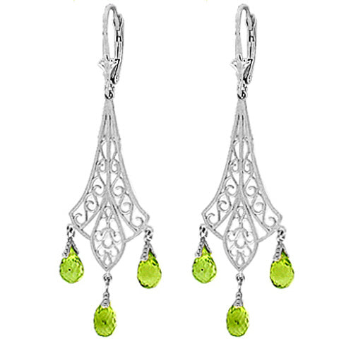 3.75 Carat Sterling Silver Will Do Anything Peridot Earrings