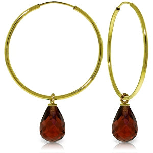 4.5 Carat 14K Solid Yellow Gold Margherita Garnet Earrings