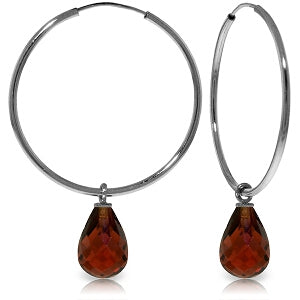 4.5 Carat 14K Solid White Gold What We Wish For Garnet Earrings