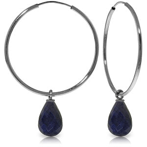 6.6 Carat 14K Solid White Gold Shadow Of A Dream Sapphire Earrings