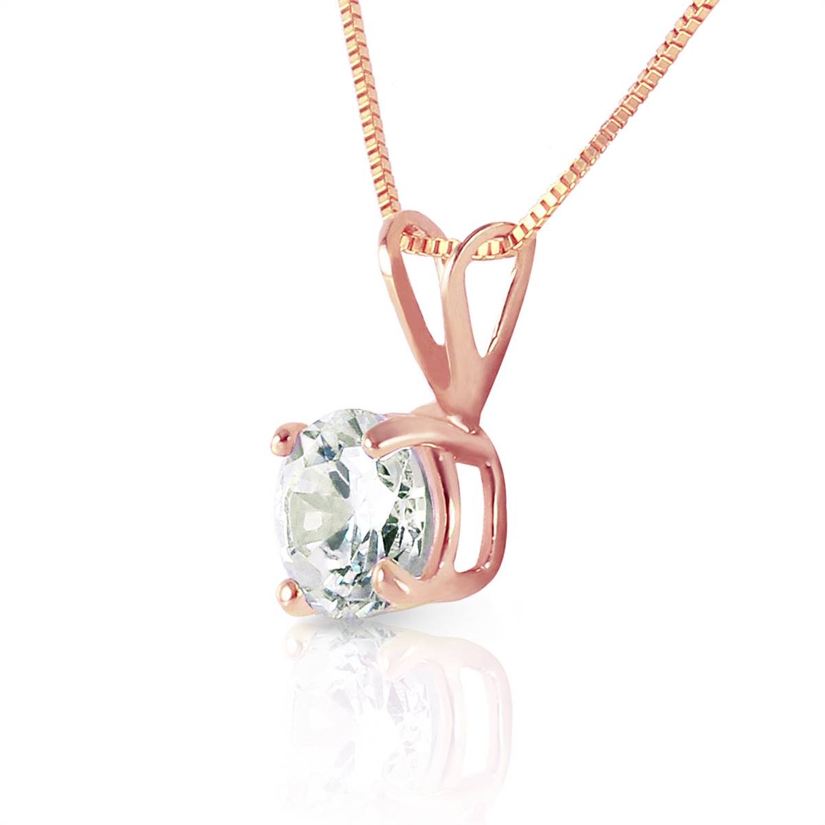 14K Solid Rose Gold Natural 0.5 Carat Diamond Necklace Jewelry