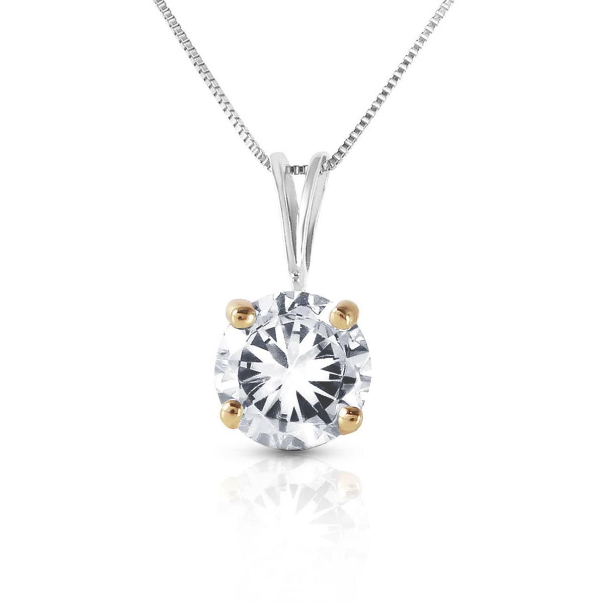0.5 Carat 14K Solid White Gold Be Counted Diamond Necklace