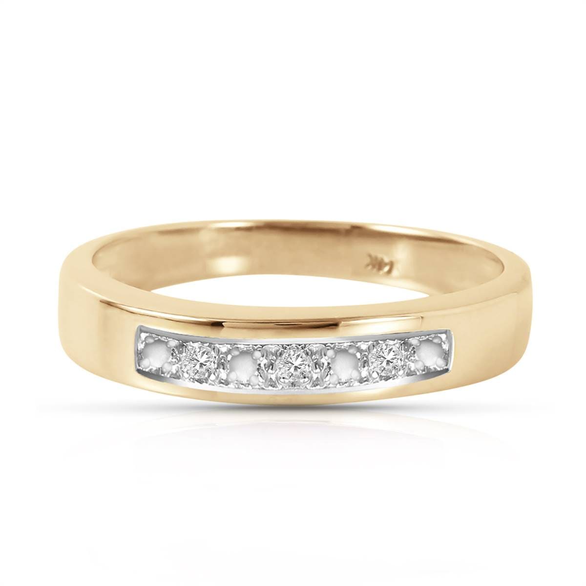 0.02 Carat 14K Solid Yellow Gold Rings Natural Diamond