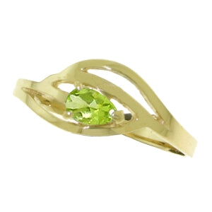 0.3 Carat 14K Solid Yellow Gold Gentle Spirit Peridot Ring