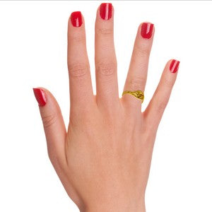 0.3 Carat 14K Solid Yellow Gold Brave Eyes Citrine Ring