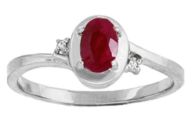 0.51 Carat 14K Solid Yellow Gold Preachings Of Love Ruby Diamond Ring