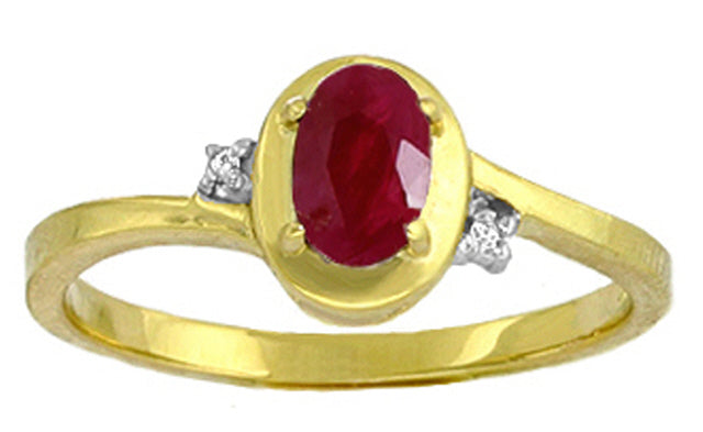 0.51 Carat 14K Solid White Gold Boy Meets Girl Ruby Diamond Ring