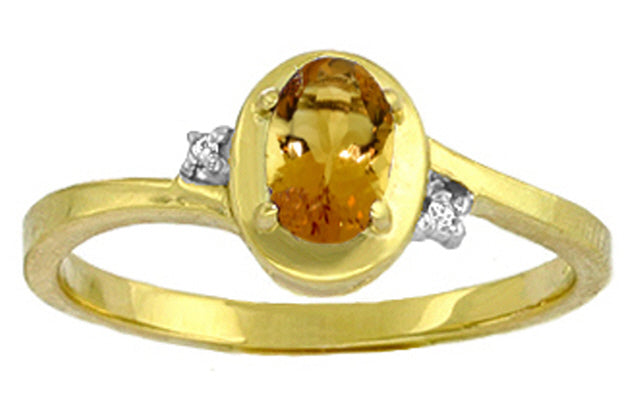 0.51 Carat 14K Solid White Gold Love Goes On Citrine Diamond Ring