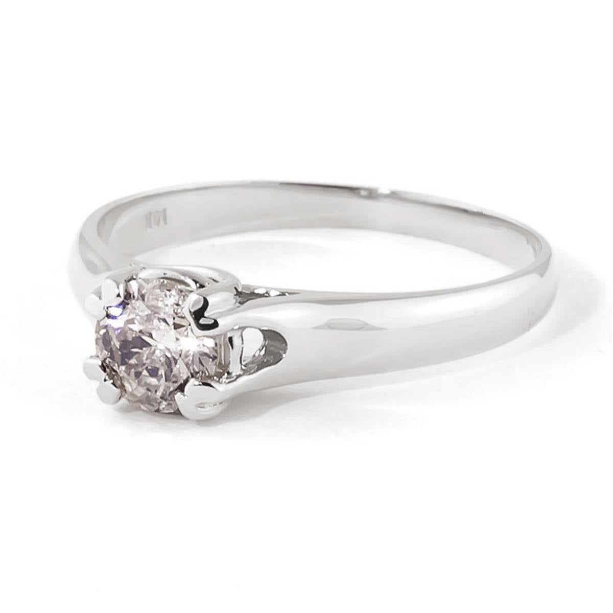 14K Solid White Gold Just Remember Sdiamond Ring