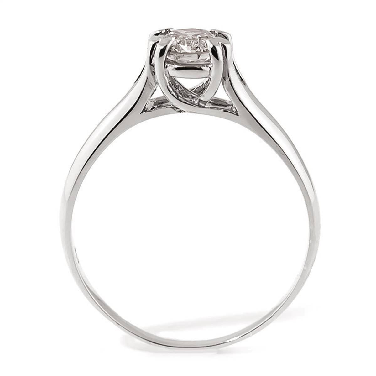 14K Solid White Gold Just Remember Sdiamond Ring