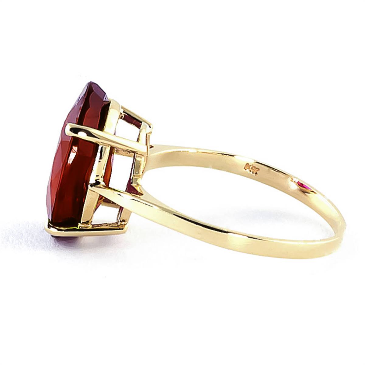 7.5 Carat 14K Solid Yellow Gold Ring Natural Oval Ruby