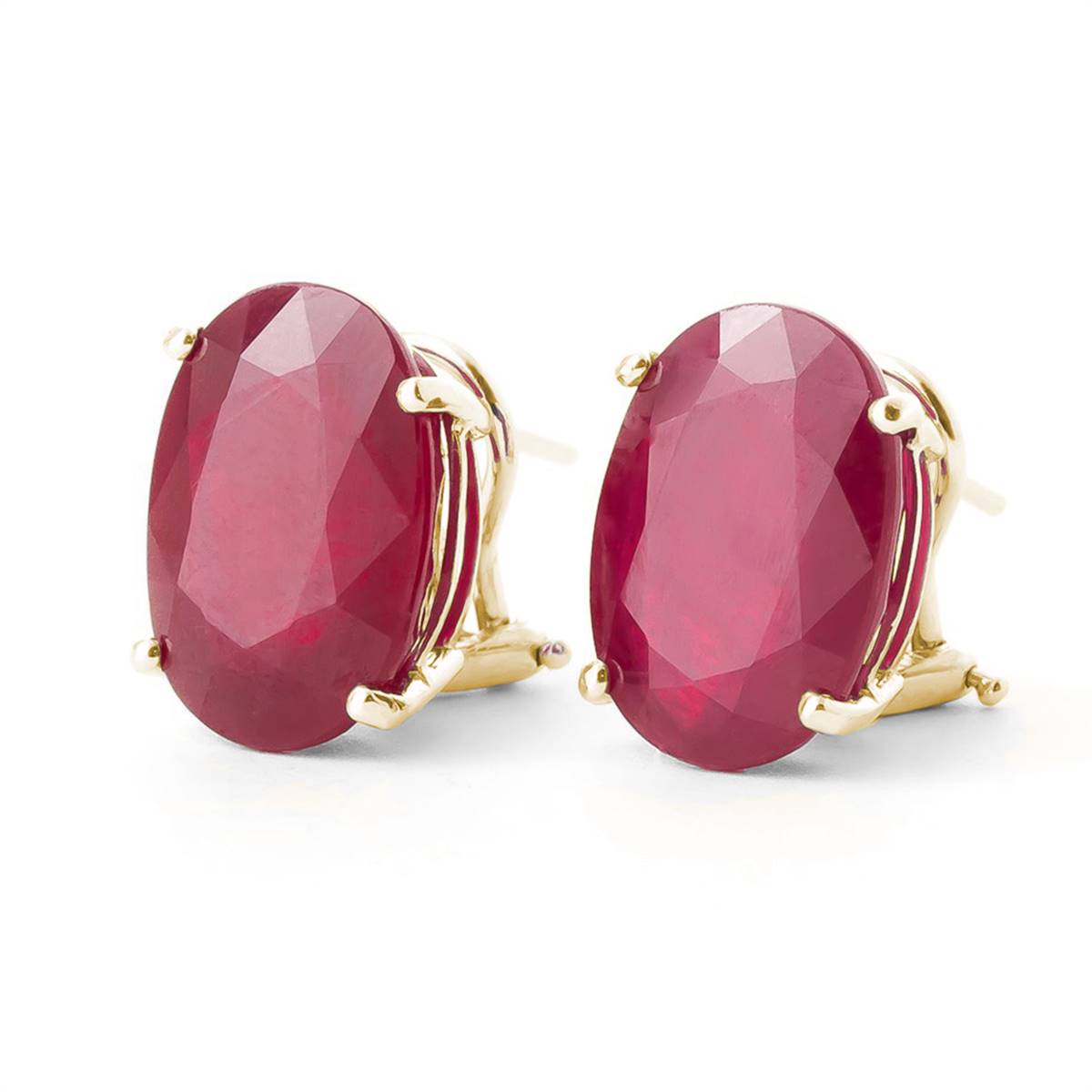 15 Carat 14K Solid Yellow Gold Intensity Ruby Earrings