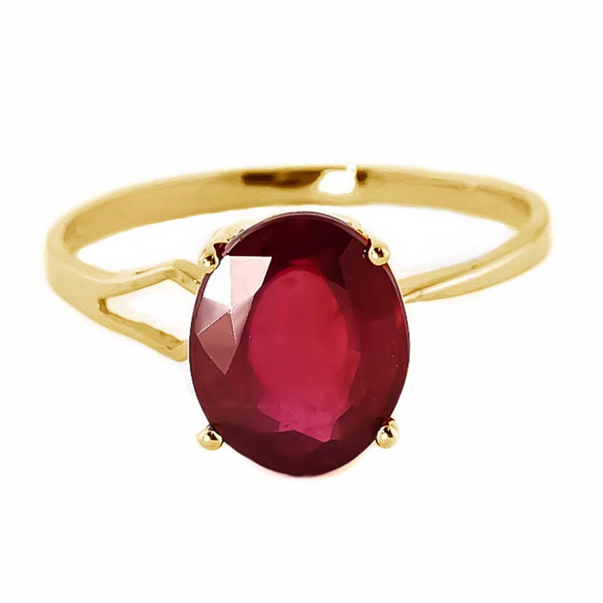 3.5 Carat 14K Solid Yellow Gold Something To Be Said Ruby Ring