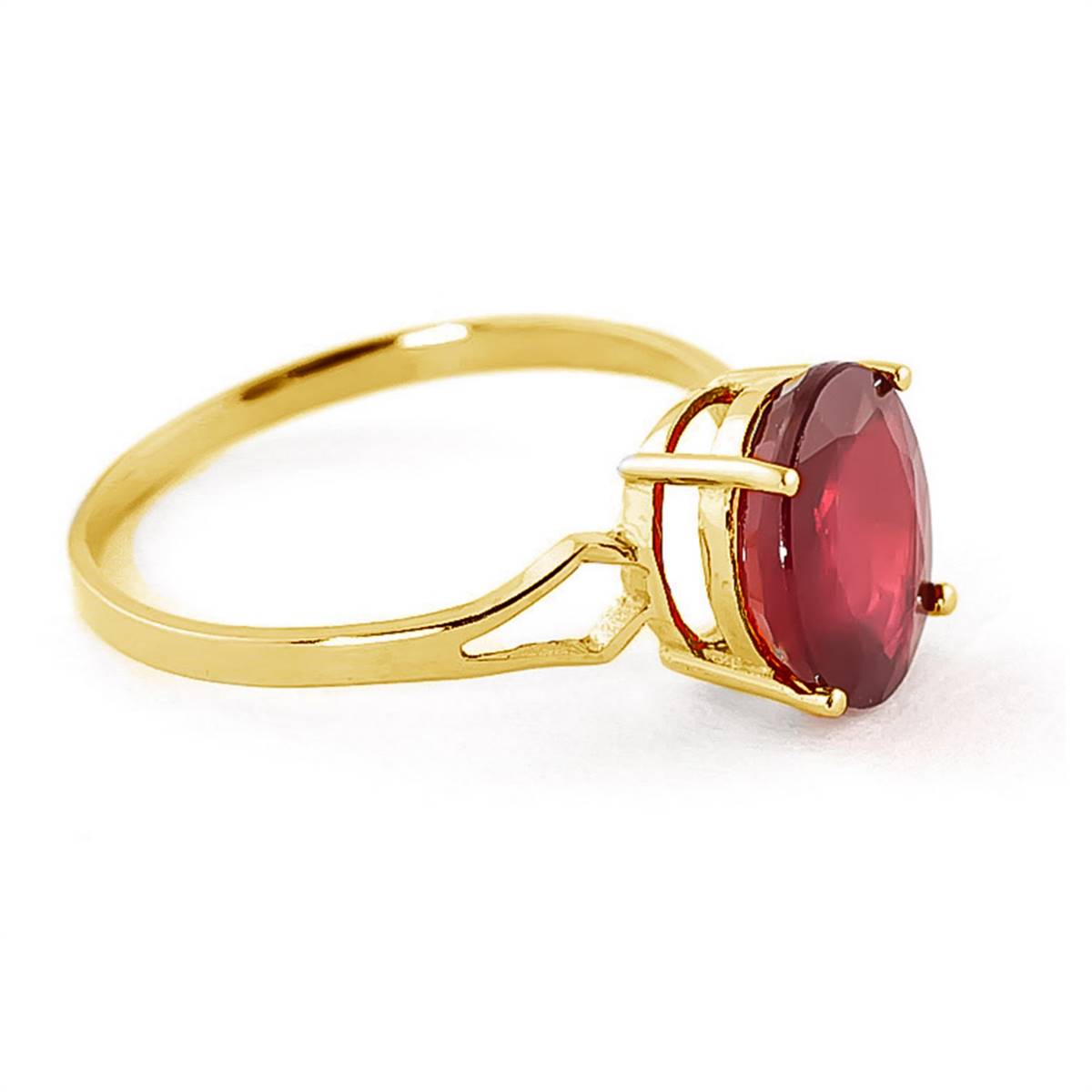 3.5 Carat 14K Solid Yellow Gold Something To Be Said Ruby Ring