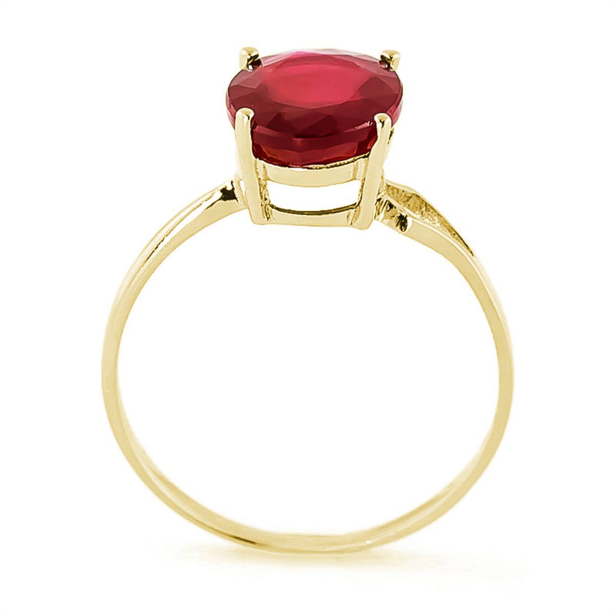 3.5 Carat 14K Solid Yellow Gold Something To Be Said Ruby Ring