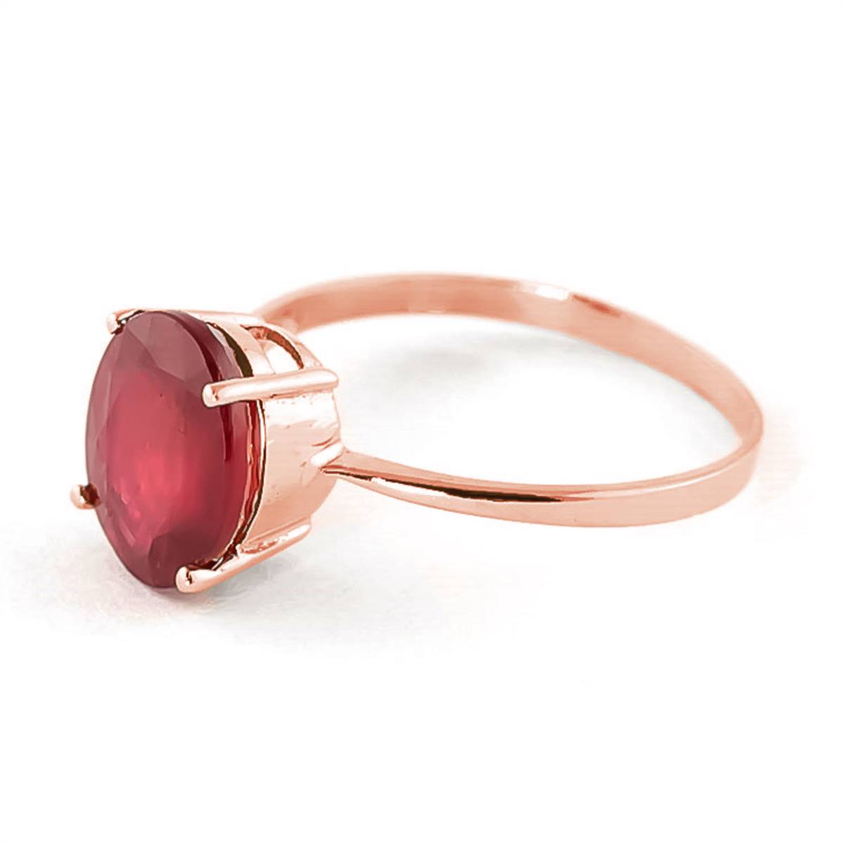 3.5 Carat 14K Solid Rose Gold Opulence Ruby Ring