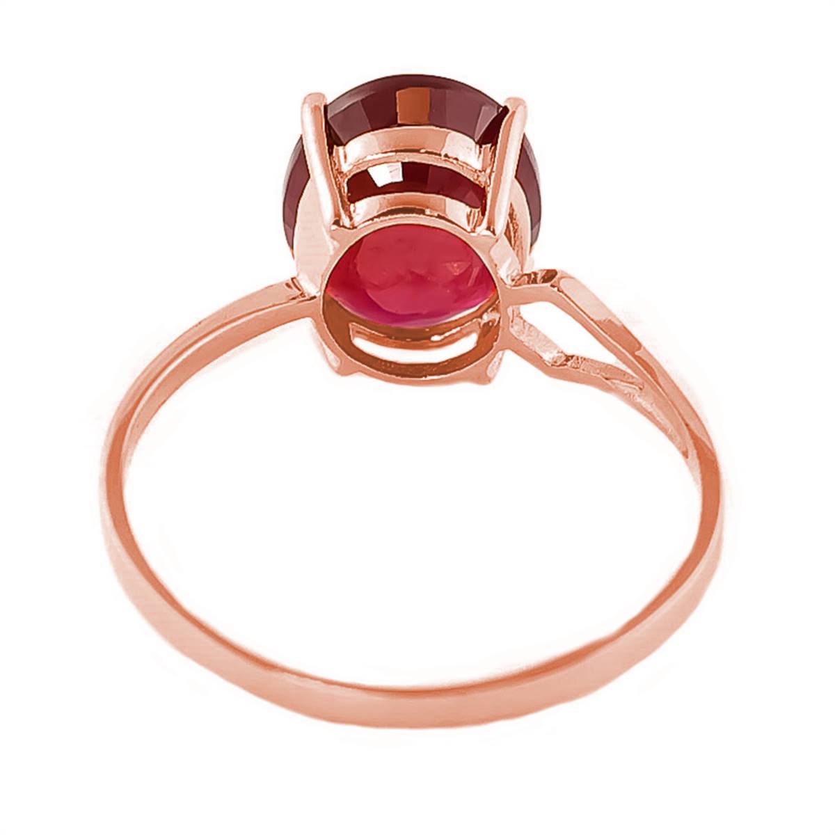 3.5 Carat 14K Solid Rose Gold Opulence Ruby Ring