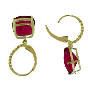 13.5 Carat 14K Solid Yellow Gold Headstrong Ruby Earrings