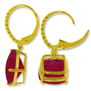 13.5 Carat 14K Solid Yellow Gold Headstrong Ruby Earrings