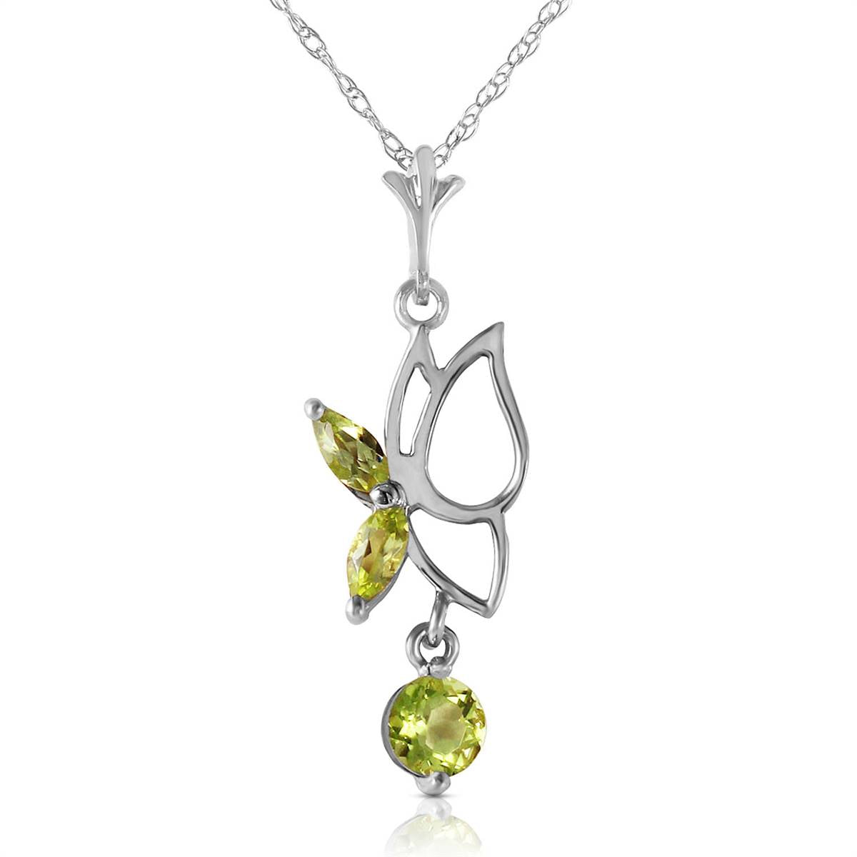 0.4 Carat 14K Solid Yellow Gold Make A Buzz Peridot Necklace