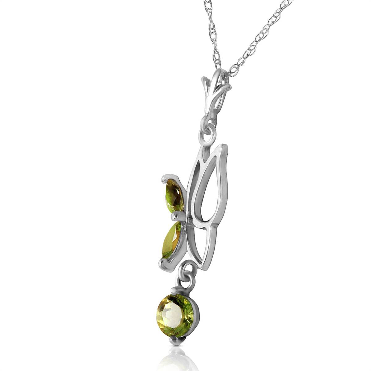 0.4 Carat 14K Solid Yellow Gold Make A Buzz Peridot Necklace