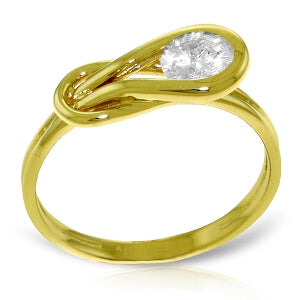 14K Solid Yellow Gold Ring 0.50 Carat Natural Diamond