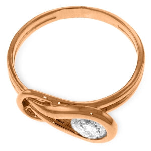 14K Solid Rose Gold Ring w/ 0.50 Carat Natural Diamond