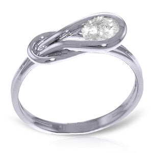 14K Solid White Gold Ring 0.50 Carat Natural Diamond