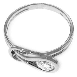 14K Solid White Gold Ring 0.50 Carat Natural Diamond