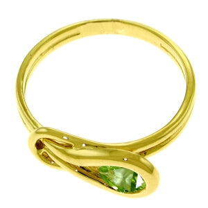 0.65 Carat 14K Solid Yellow Gold Unheard Of Peridot Ring